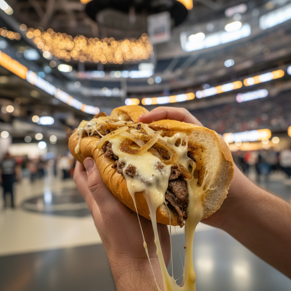 Cheesy Philly Cheesesteak at U.S. Bank Stadium